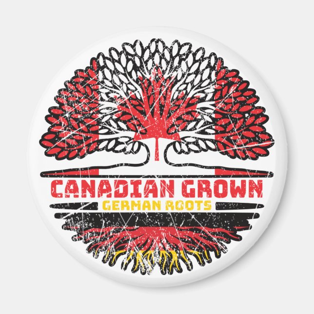 German Germany Canadian Canada Tree Roots Flag Magnet (Front)