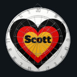 German Germany Heart Flag Dartboard<br><div class="desc">Flag graphics</div>