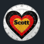 German Germany Heart Flag Dartboard<br><div class="desc">Flag graphics</div>