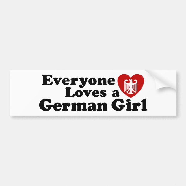 German Girl Bumper Sticker (Front)