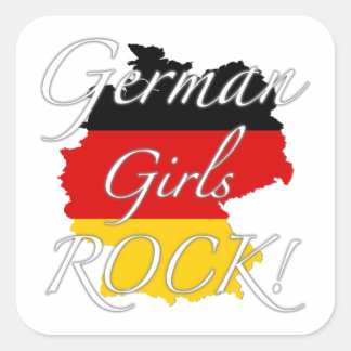 German Girls Rock! Square Sticker