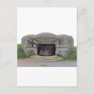 German Gun Position Overlooking Normandy Beach Postcard