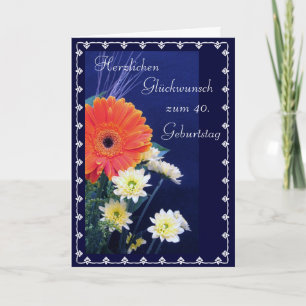 German: Happy 40th / 50th... birthday Card
