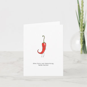 German Happy Birthday Hot Stuff, Birthday Card