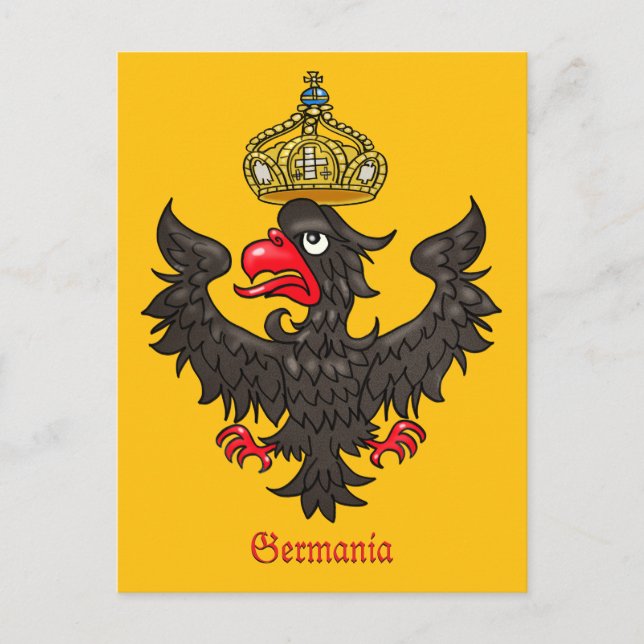 German Heraldic Eagle Postcard (Front)