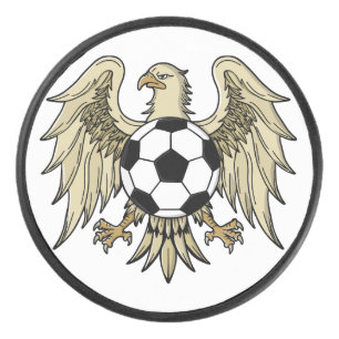 German Heritage Eagle Coat of Arms Hockey Puck