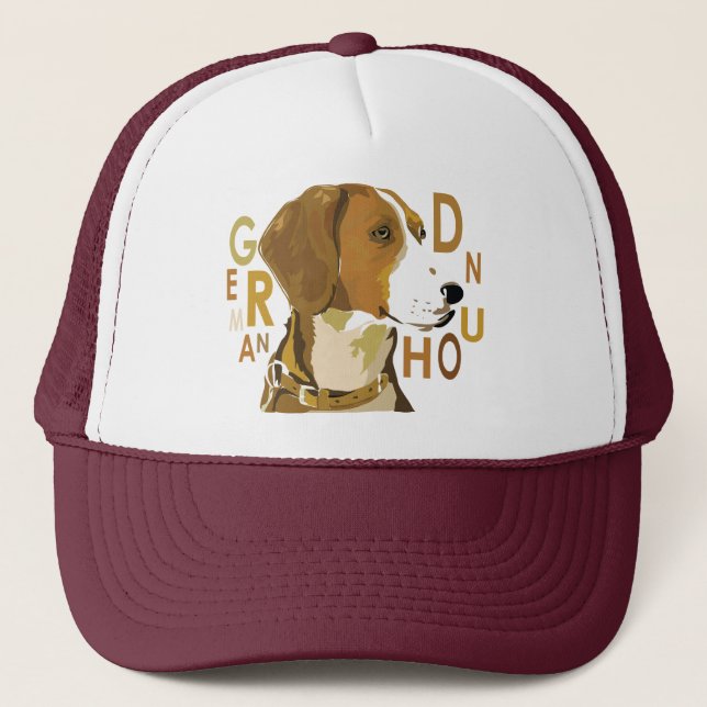 German hound trucker hat (Front)
