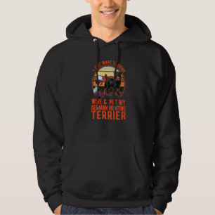 German Hunting Terrier And Wine German Jagdterrier Hoodie