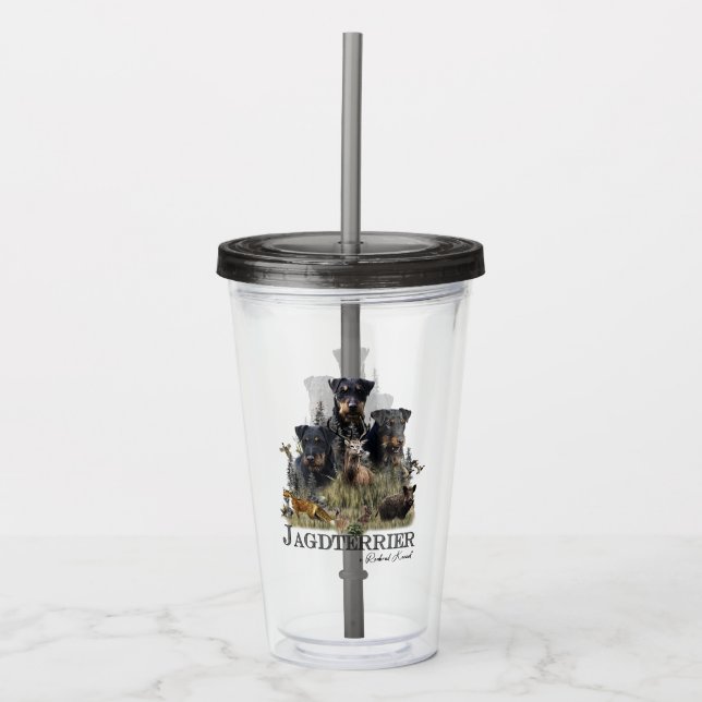 German Hunting Terrier (Jagdterrier)   Acrylic Tumbler (Front)