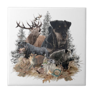 German Hunting Terrier (Jagdterrier) Ceramic Tile