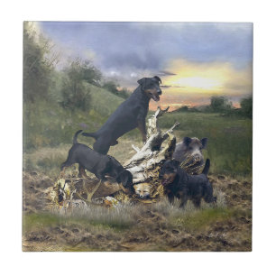 German Hunting Terrier (Jagdterrier) Ceramic Tile