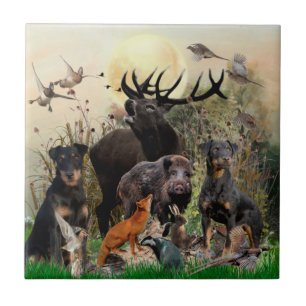 German Hunting Terrier (Jagdterrier)  Ceramic Tile