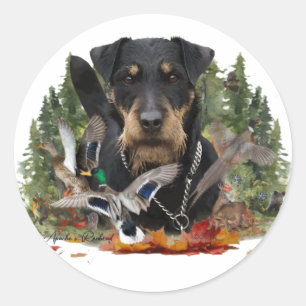 German Hunting Terrier (Jagdterrier) Classic Round Sticker