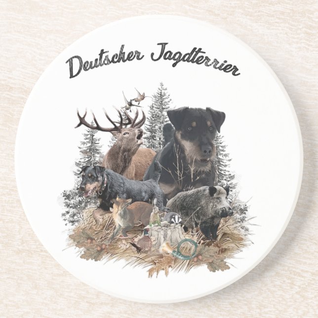 German Hunting Terrier (Jagdterrier)    Coaster (Front)