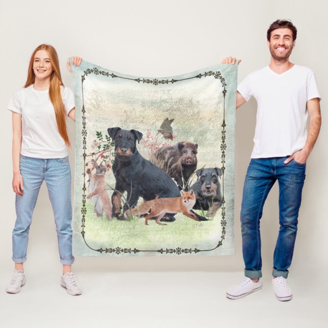 German Hunting Terrier (Jagdterrier)   Fleece Blanket (In Situ)