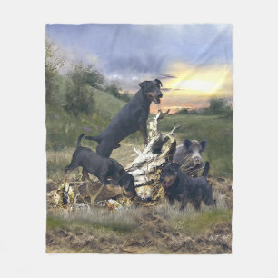 German Hunting Terrier (Jagdterrier) Fleece Blanket