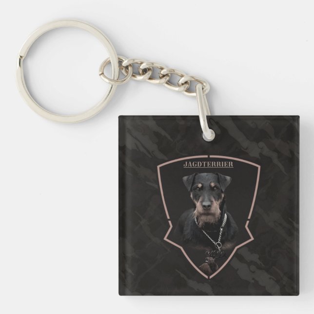 German Hunting Terrier (Jagdterrier)Keychain Key Ring (Front)