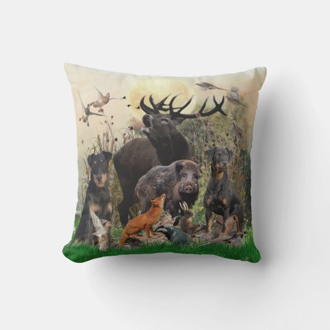 German Hunting Terrier (Jagdterrier)  Outdoor Pill Cushion (Front)