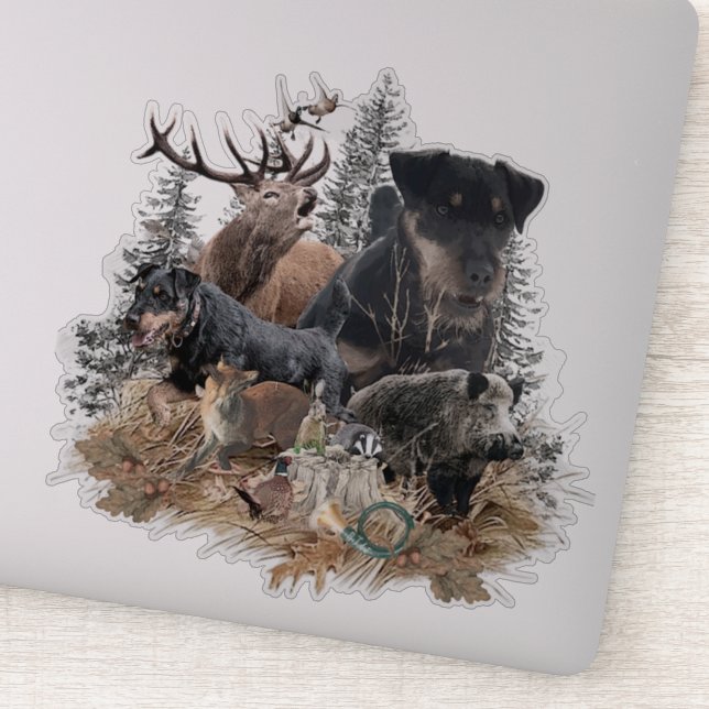 German Hunting Terrier (Jagdterrier)   Sticker (Detail)