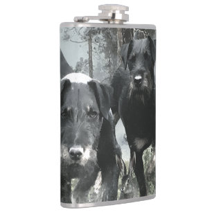 German Hunting Terrier, The Jagdterrier , Art Hip Flask