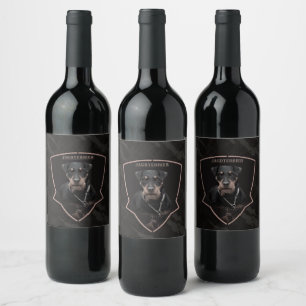 German Hunting Terrier, The Jagdterrier , Art  Wine Label