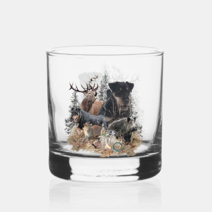German Hunting Terrier Whiskey Glass