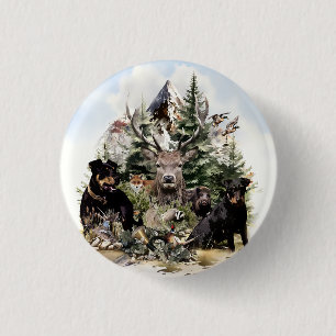 German Hunting Terriers  3 Cm Round Badge
