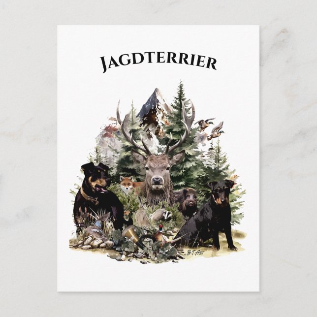 German Hunting Terriers  Postcard (Front)