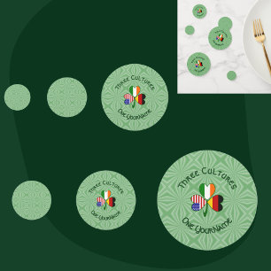 German Irish American Shamrock Personalised Party Confetti