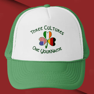 German Irish American Shamrock Personalised  Trucker Hat