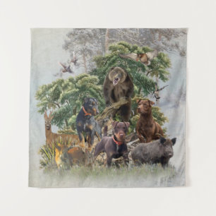 German Jagdterrier , Always ready to hunt Tapestry