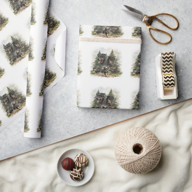 German Jagdterriers Wrapping Paper (Crafts)