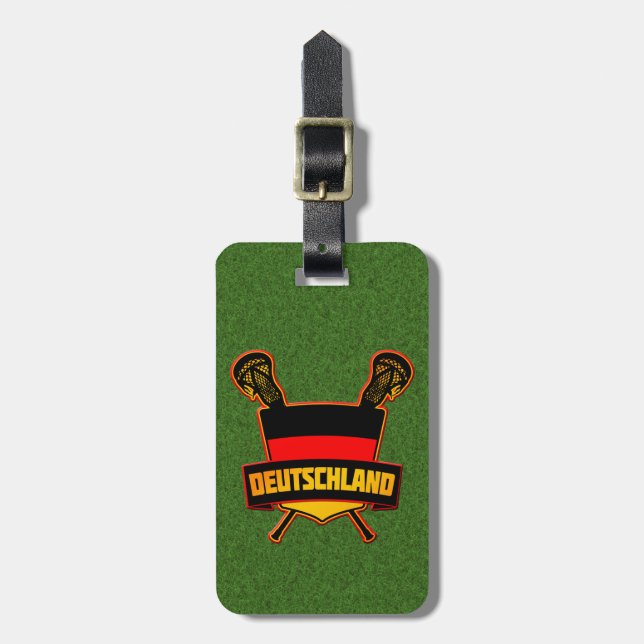 German Lacrosse Luggage Tag Template (Front Vertical)
