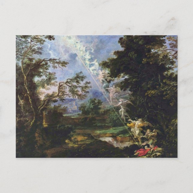 German "Landscape With The Dream Of Jacob", " Postcard (Front)