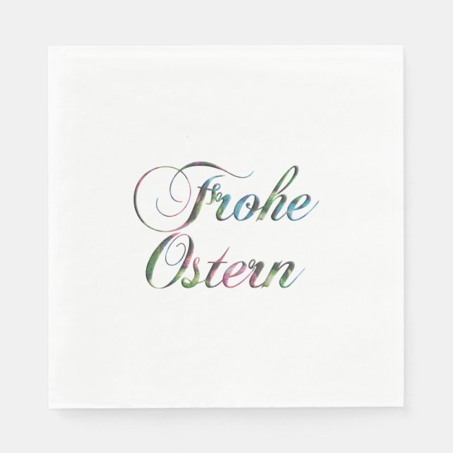 German Language Happy Easter Frohe Ostern Napkin (Front)