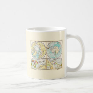 German-Language Polar Map Coffee Mug