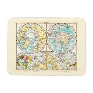 German-Language Polar Map Magnet