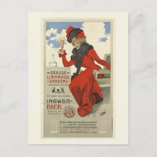 German Lemonade Bon Bons Vintage Style Postcard