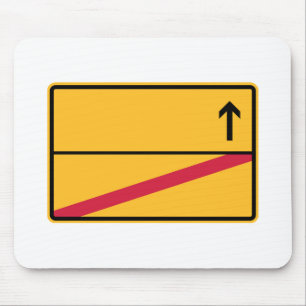 German local sign, local exit mouse pad