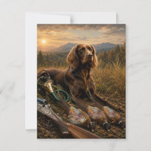German Longhaired Pointer Hunting Companion Card