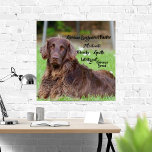 German Longhaired Pointer Wrapped Canvas Print<br><div class="desc">Beautiful Faux wrapped canvas print displaying a dark chocolate German Long-haired Pointer dog. It is decorated with some of the traits of the German long-haired pointer. This would be awesome in any decor! Perfect for the German long-haired pointer lovers.</div>