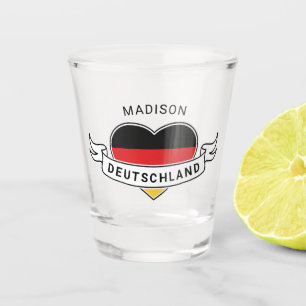 German Love custom name shot glass