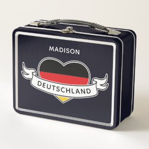 German Love custom name & text lunch boxes