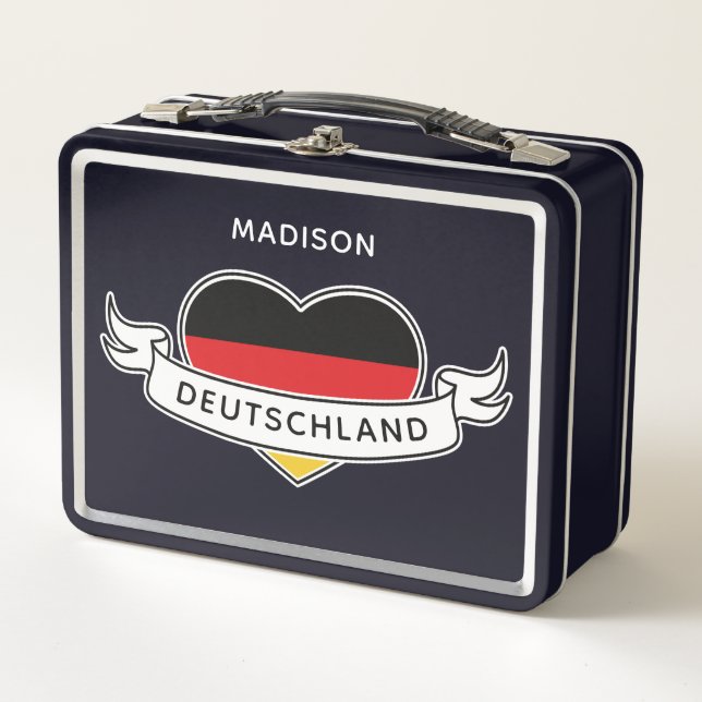 German Love custom name & text lunch boxes (Front)