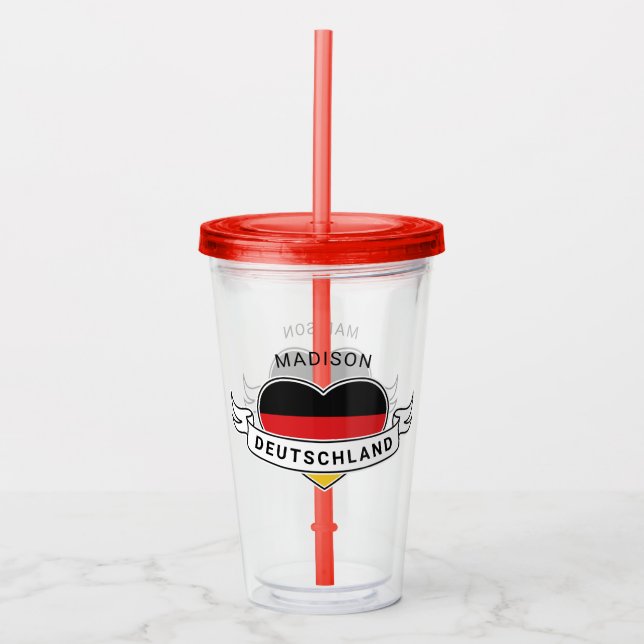 German Love custom name tumblers (Front)