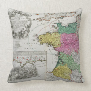 German Map showing English naval attacks on French Cushion