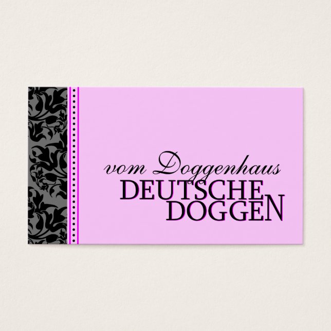 German Mastiff Business Cards (Front)