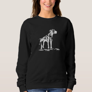 German Mastiff Or Great Dane Spray Or Stencil Sweatshirt