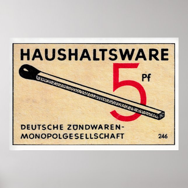 German Match Brand - Matchbox Print - Aesthetic (Front)