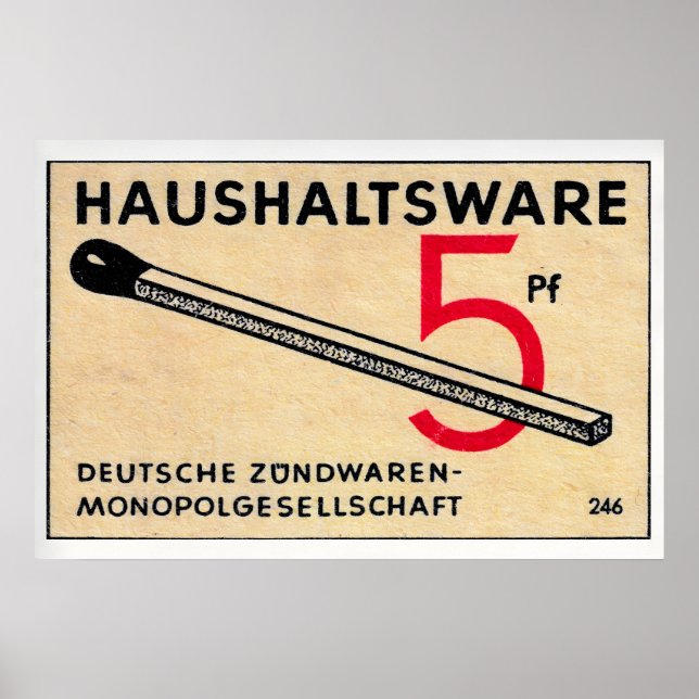 German Match Brand - Matchbox Print - Aesthetic (Front)